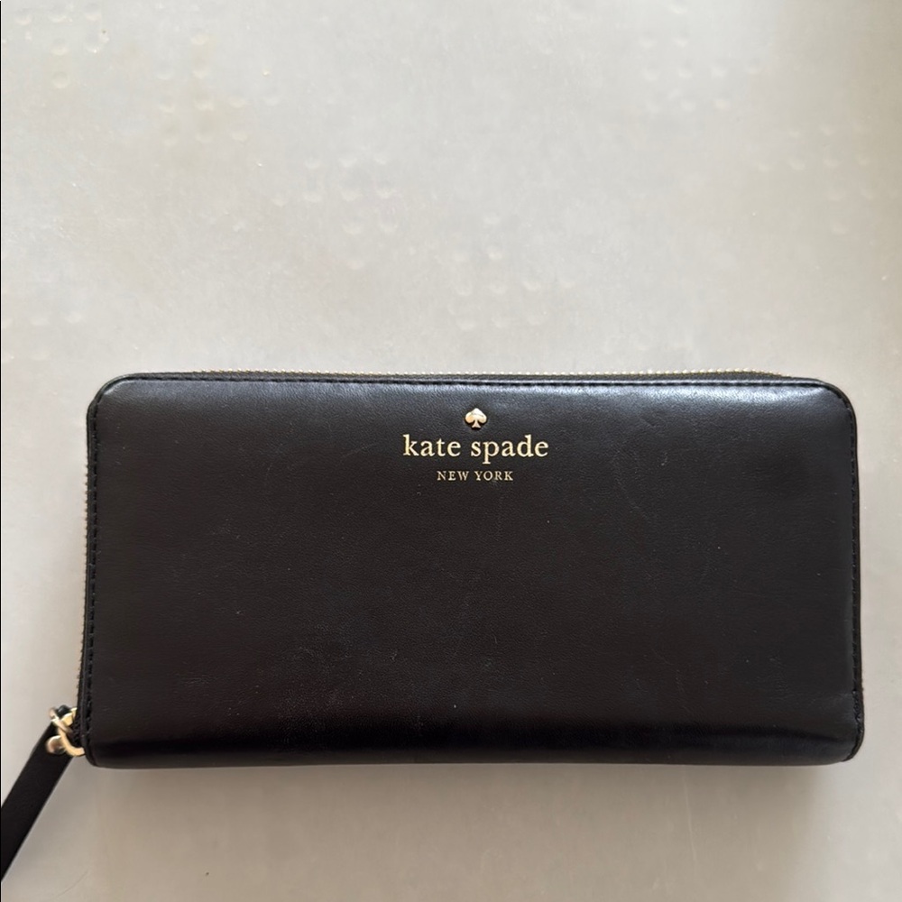 Kate Spade Black Zip Wallet
